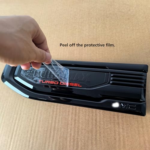 Image of 2pack OEM 2019-2026 Duramax Truck Turbo Vent Emblem Right Left 3D Nameplate Badge Replacement for Sierra 1500 86532091 (Gloss Black Red)