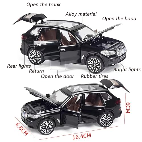Auto a escala 1:32 de metal con luces y sonido miniatura 7