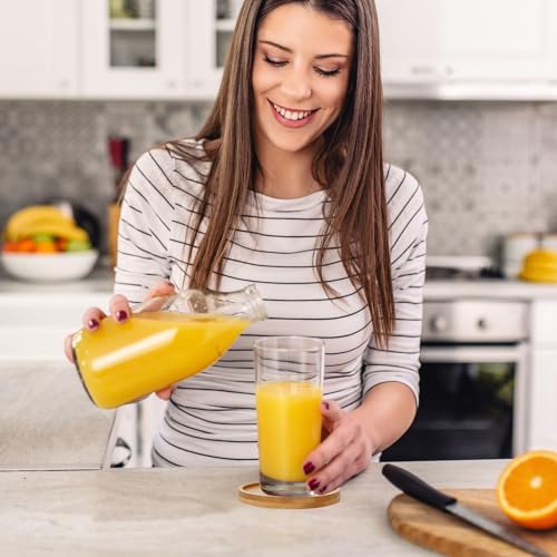 8 Stück Bambus Mosaik Untersetzer, Untersetzer aus Rund Bambus Holzuntersetzer, Bambuspflanzen Untertassen, Holzuntersetzer Rund für Trinkbecher, Pflanzen, Bastelarbeiten