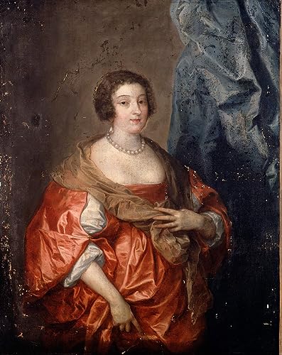 Cuadro de lienzo de Van Dyck Retrato de una dama SERENDIPITP decoración elegante para salón 60x90cm