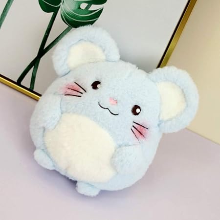 Amazon Yujiayi かわいいネズミのぬいぐるみ 耳付き 可愛いネズミ ぬいぐるみ おもしろ漫画のネズミ ぬいぐるみ 女の子 子供 ギフト 18m ブルー 文房具 オフィス用品 文房具 オフィス用品
