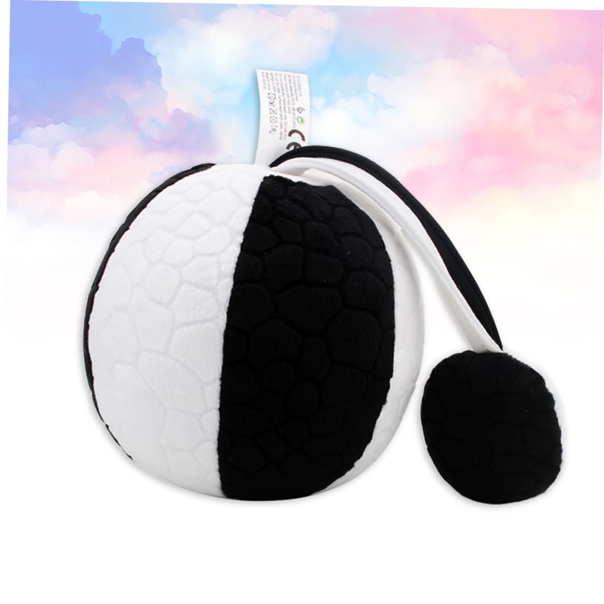 Milisten 0-3 Months Baby Visual Training Red Chasing Ball Toy Black White Stimulate Baby Eyesight
