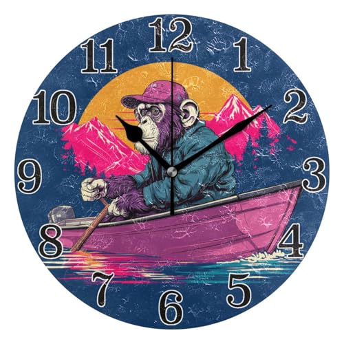 Horloge murale bleu marine de 25,4 cm pour cuisine