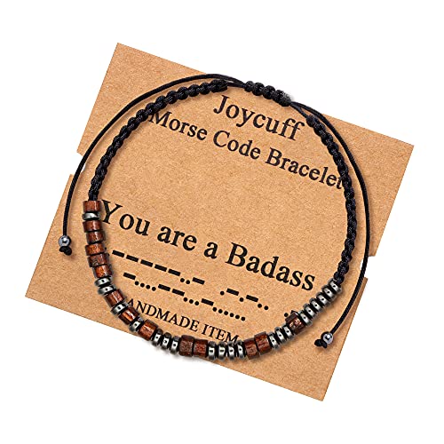 Image of JoycuFF Inspirational ๐๐จ๐ซ๐ฌ๐ ๐๐จ๐๐ ๐๐ซ๐๐๐๐ฅ๐๐ญ ๐๐จ๐ซ ๐๐จ๐ฆ๐๐ง Secret Message Wood Beads with Cord Jewelry Birthday Mother's Day ๐๐ข๐๐ญ ๐๐จ๐ซ ๐๐๐ซ Mother Grandmother
