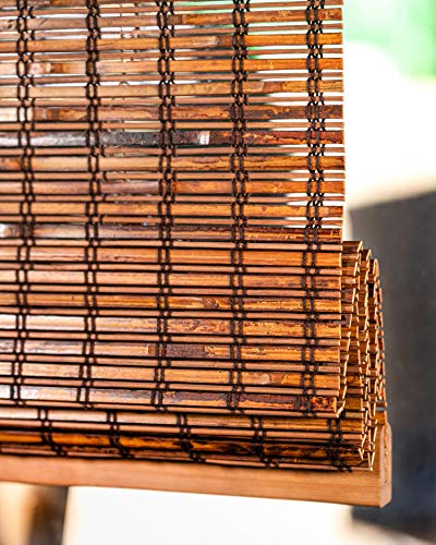 CHICOLOGY Bamboo Blinds, Bamboo Shades, Roman Shades for Windows, Roman Window Shades, Window Shades for Home, Bamboo Shades for Patio, Blinds & Shades, Window Shade, 36"W X 64"H, Beaver - Image 4