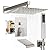 Fransiton 12 Inches Brushed Nickel Shower System Rain Shower System Set Wall Mounted, Rainfall Shower Head with Handheld & Tub Spout, Bathroom Shower Kit (Valve Included)