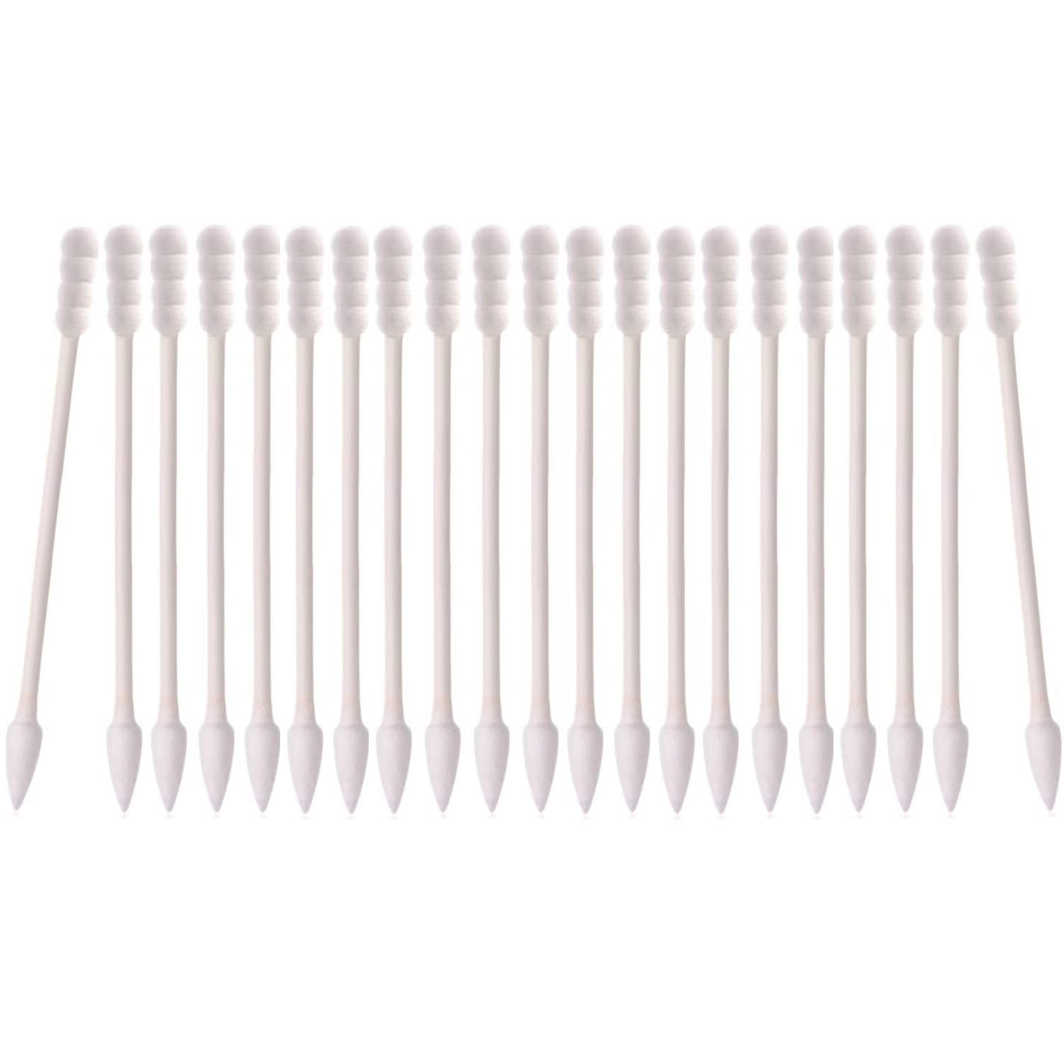 800 Pieces Precision Tips Cotton Swabs Spiral Head Cotton Buds with Paper Stick for Makeup Cleaning, 4 Packs, 200 Pieces 1 Pack