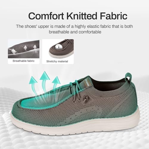 Image of ZOKSOVE Wide Shoes for Men - Comfort Slip on Walking Loafers with Arch Support - Mens Wide Orthopedic Shoes for Plantar Fasciitis