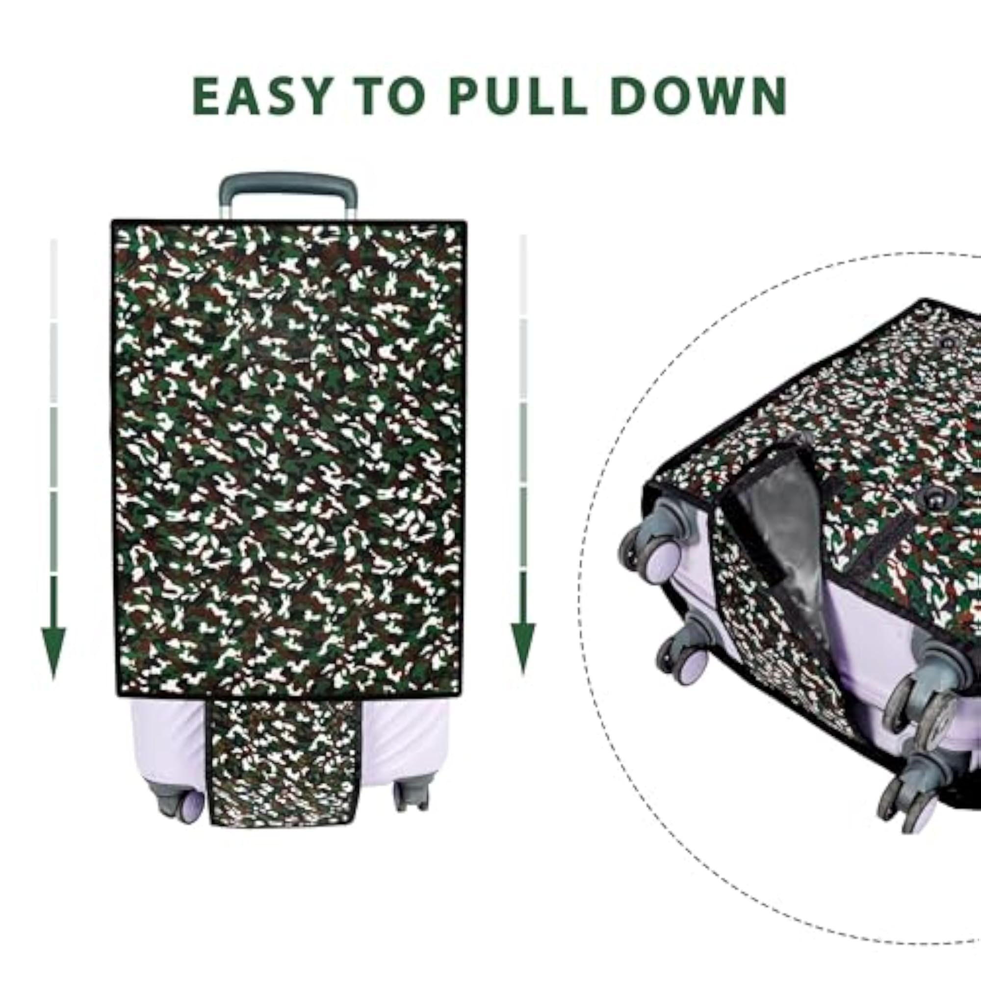Military Print Trolley Bag Cover, Set of 3