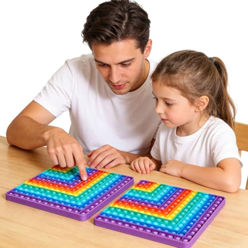 Image of Multiplication Game Table Digital Multiplication Board Game, Addition and Multiplication in One, Rainbow Dimple Fingertip Toy, Create Stress-Relieving Math Manipulation (1 Piece)