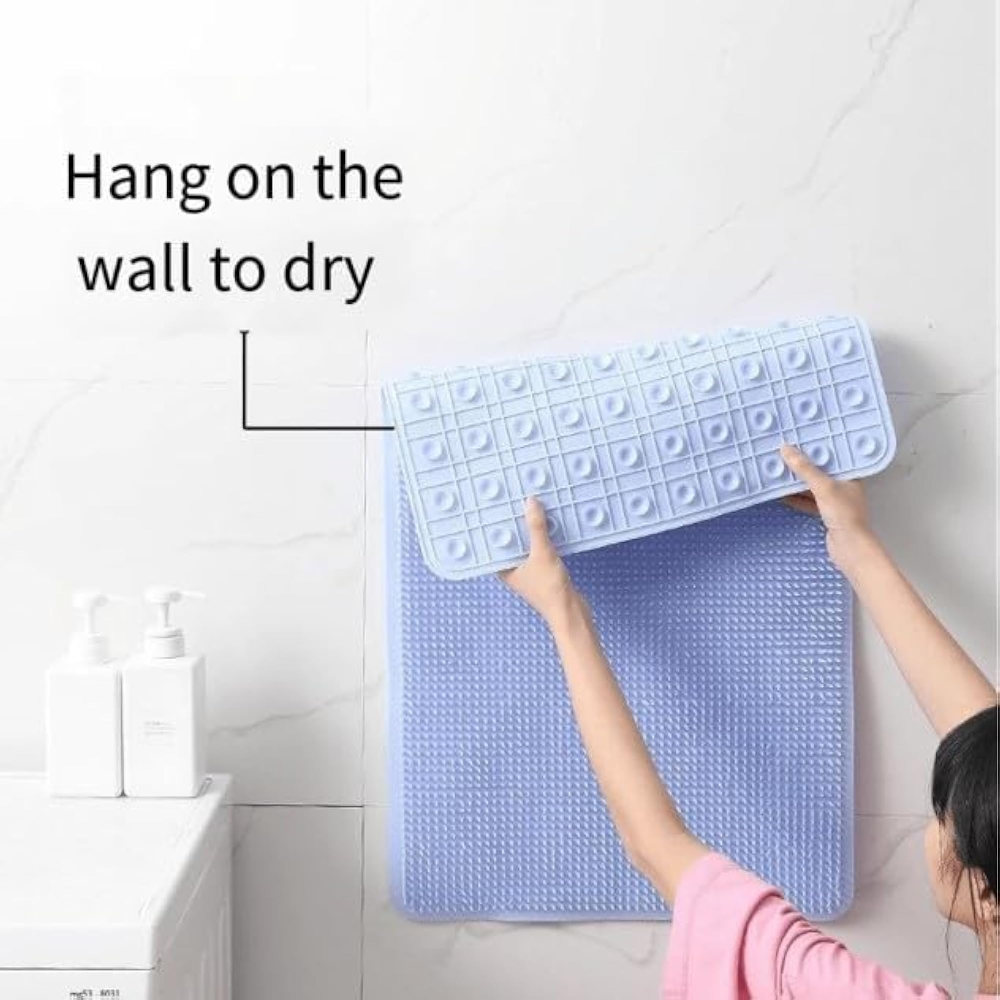 Anti Slip Shower Mat for Bathroom, PVC Anti Skid Bath Mat
