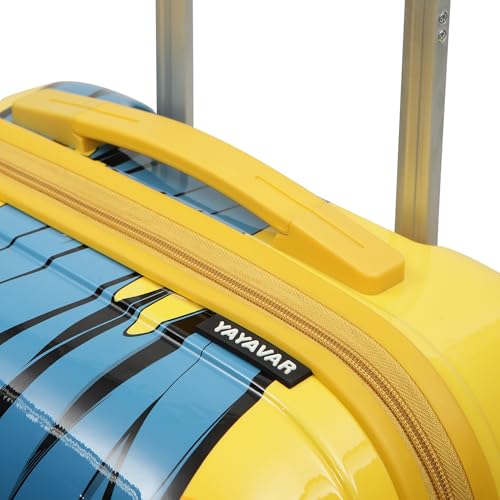 Image of YAYAVAR Batman Kids Trolley Suitcase - 65L | Hard-Sided Printed Luggage with 8 Wheels, Number Lock, Scratch Resistant, Lightweight Trolley Bag (60cm)