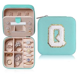 Travel Jewelry Organizer for Women, Travel Jewelry Organizer | Necklace Organizer Earrings Organizer Ring Organizer | Jewelry Travel Organizer | Travel Gifts for Women Travel Essentials-Blue