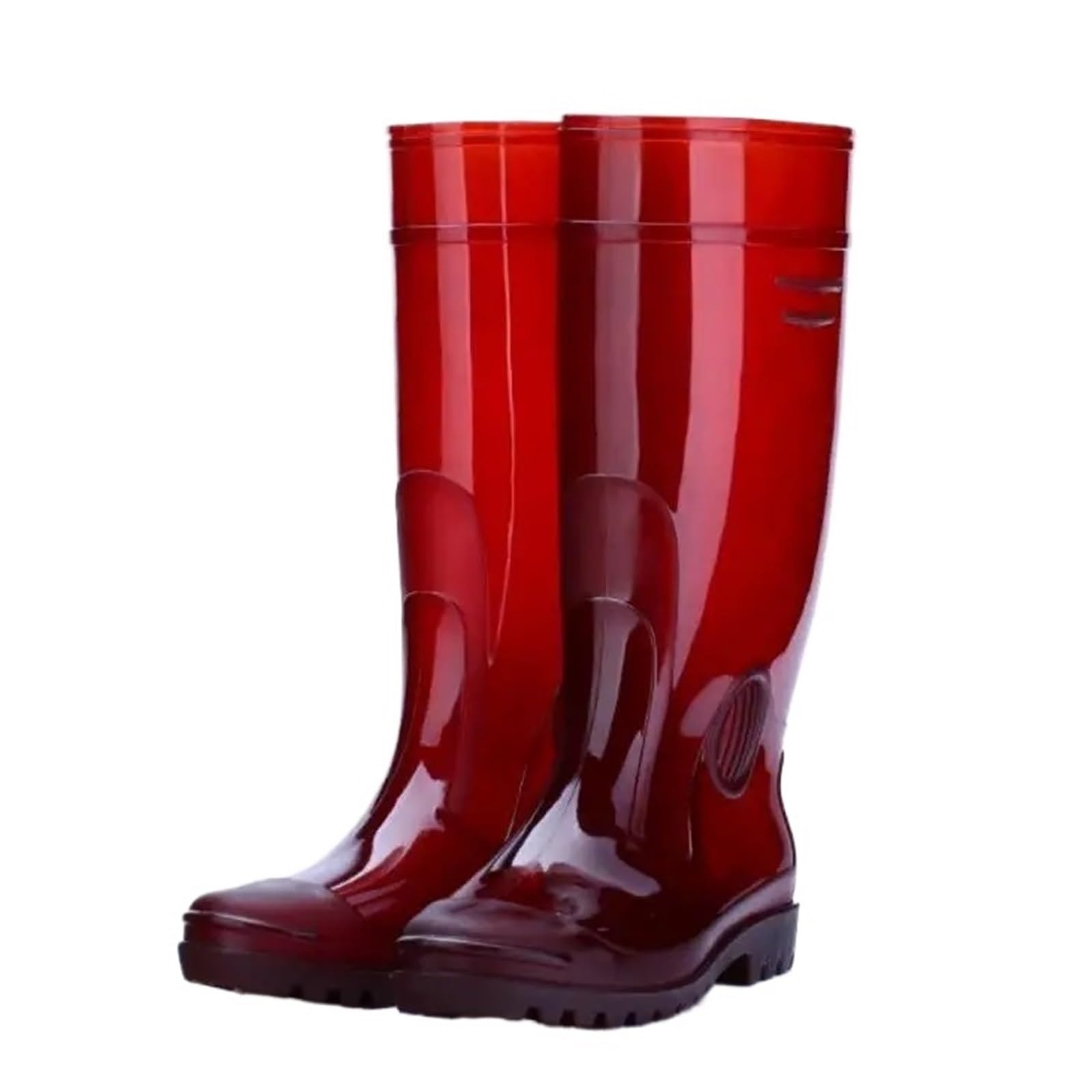 Stivali Uomo Stivali da pioggia da lavoro da uomo, scarpe da acqua impermeabili in PVC, stivali di gomma antiscivolo alti fino al ginocchio, galosce in gomma da uomo