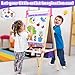 Art Easel for Kids 4-8,Kids Easel with Paper Roll and Art Supplies,Toddler Toys Ages for 5-7,Toddler Drawing Board Learning Eductional Toys for 4 5 6 7 8 Year Old Boy Girls Birthdays Gifts