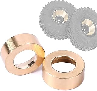 RZXYL Brass Wheel Weights 2Pcs Wheel Hubs Counterweight for 1/24 RC Crawler Axial SCX24 Upgrade Parts