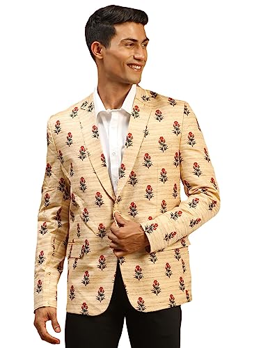 Image of VASTRAMAY Men's Light Brown Blazer VASMCT011 42