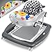 KIDIZ® 4in1 Lauflernhilfe Babywalker Spiel- und Lauflernwagen Gehfrei - Schaukelfunktion Babywippe mit Rollen, Licht, Musik,Spielecenter Esstisch Laufstuhl Laufhilfe babys ab 6 Monaten Klappbar Grau