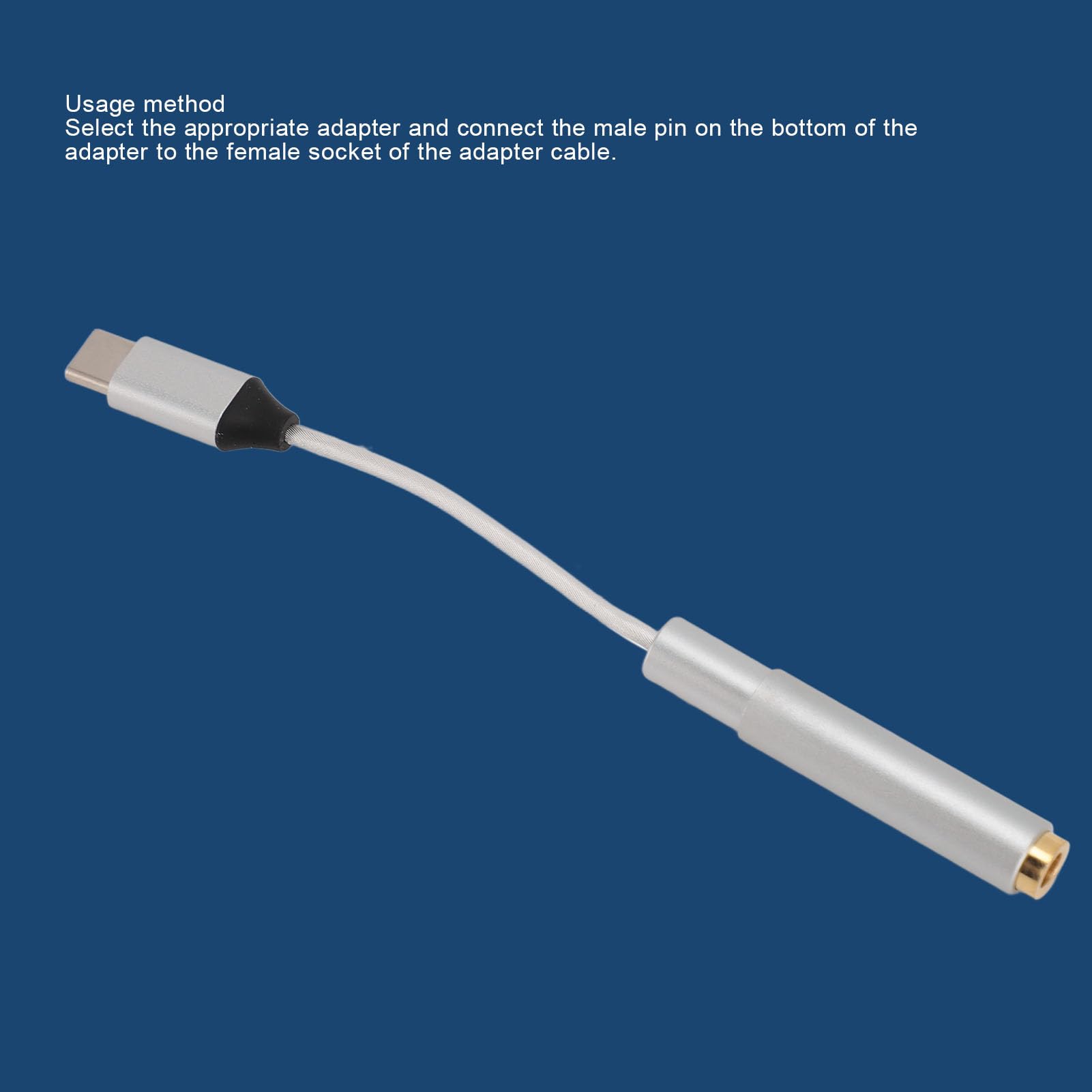 USB Typ C auf 2,5 mm 3,5 mm 4,4 mm Kopfhöreranschluss-Adapter, USB C auf AUX-Buchse, Audio-Dongle-Kabel, unterstützt 32 Bit 384 kHz PCM-Audio-Dongle-Kabel, DAC-Chip bis zu 130 dB für CX31988
