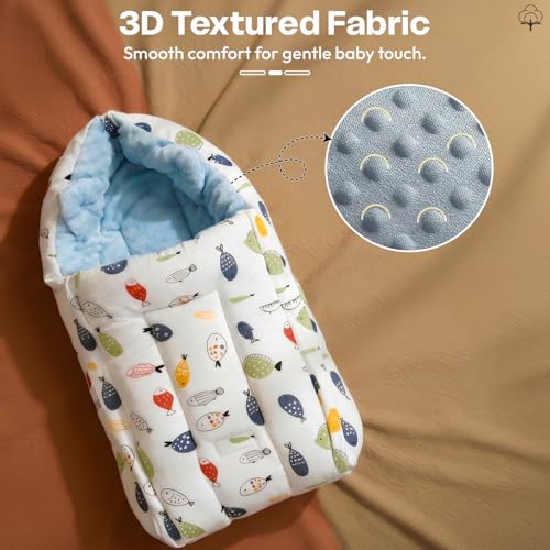 Image of StarAndDaisy 3 in 1 Baby Sleeping Bag /Baby Bedding Set for new Born, Baby Bed for New Born /Foldable & Washable Cotton Design /Comfortable Sleeping Bag for Baby Bed for 0-12 Months (White)