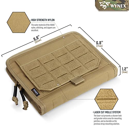 WYNEX Tactical Folding Admin Pouch, Molle Tool Bag of Laser-Cut Design, Utility Organizer EDC Medical Bag Modular Pouches Tactical Attachment Waist Pouch Include U.S Patch - Image 4