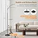 HANDSONIC LED Stehlampe Dimmbar 18W 1650LM Schwarz,Standleuchte Wohnzimmer mit 360° Schwanenhals & Unendlich Dimmer (3000K-6500K),Leselampe Fernbedienung (Retro)