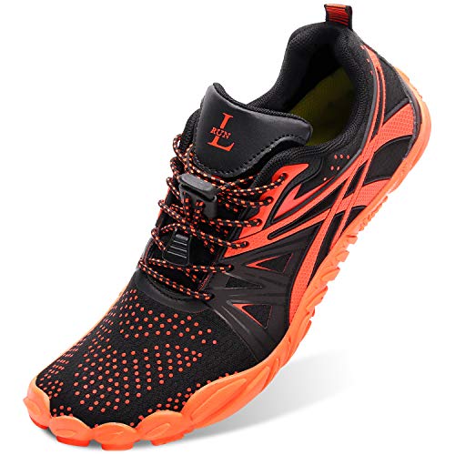 L-RUN Womens Water Hiking Shoes Summer Swim Shoes Orange Women_11.5, Men_9.5 M US
