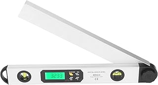 XHTLLO Digital Angle Finder, Aluminum Alloy 0â€‘225Â° LED Digital Protractor, Angle Finder Tool with High Definition LCD Screen, for Woodworking, Carpenter, Construction(Silver)