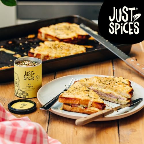 Just Spices Ei Topping I Streue Geschmack auf alle Ei-Speisen vom gekochten Ei bis Spiegelei I Gewürzdose, 55 g
