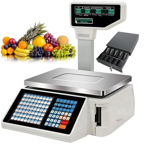 Báscula Electrónica con Impresora y Caja Registradora