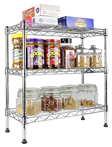 Apollo Hardware Chrome 3-Shelf Wire Shelving 7.5"X17.5"X16.5" #TOP15