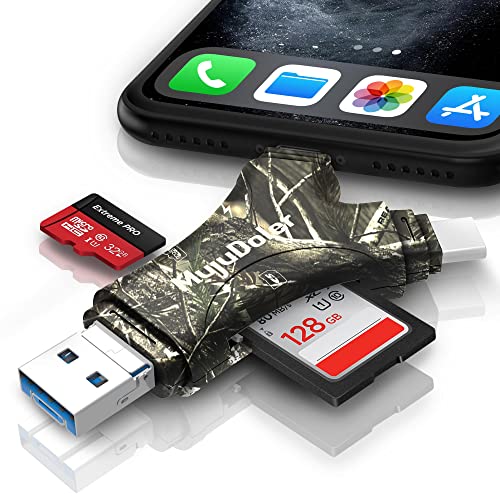 MujuDoler SD Card Reader for iPhone & iPad - Trail Camera, Game Camera & Memory Card Viewer - Plug and Play, No App Required