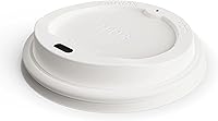Vista 3 de Staples Perk PK54369 - Tapa de plástico para vasos calientes, 10/12/16 onzas, color blanco, 50/paquete