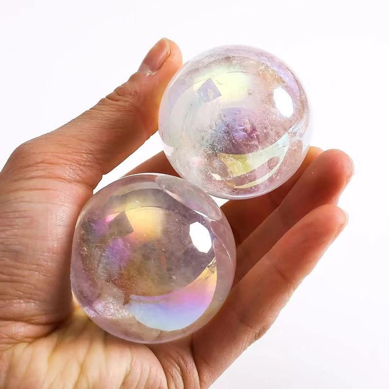 Esfera de cuarzo transparente decorativa para mesas de centro y meditación 6