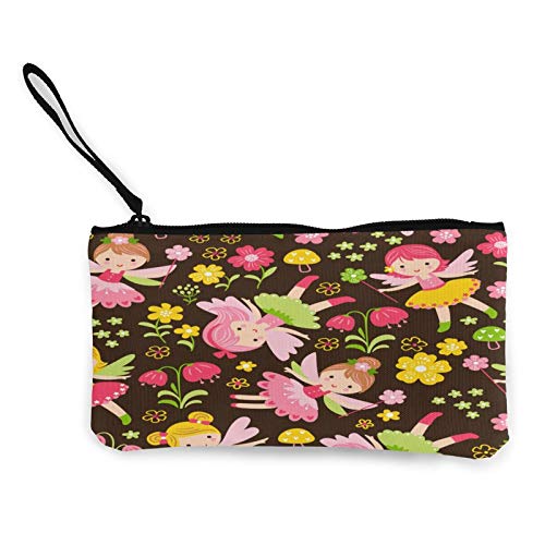 Preisvergleich Produktbild Airies and Flowers Canvas Münzgeldbörse Reißverschluss Reise Kosmetiktasche Multifunktions Make-up-Taschen Handy-Tasche Halter Taschen Bleistifttasche