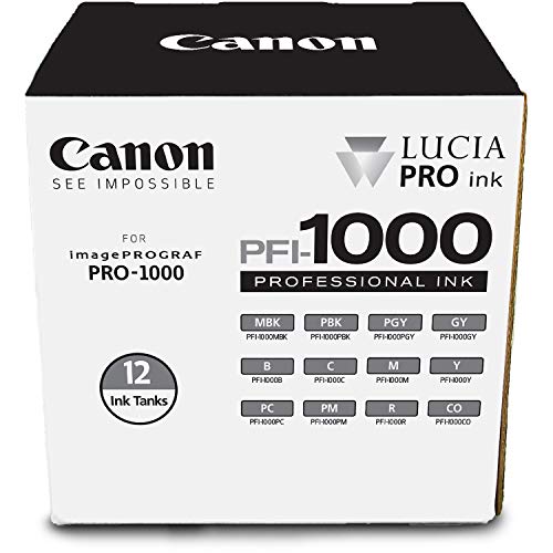 Canon Lucia PRO PFI-1000 12 Ink Pack for imagePROGRAF PRO-1000 (0545C006)