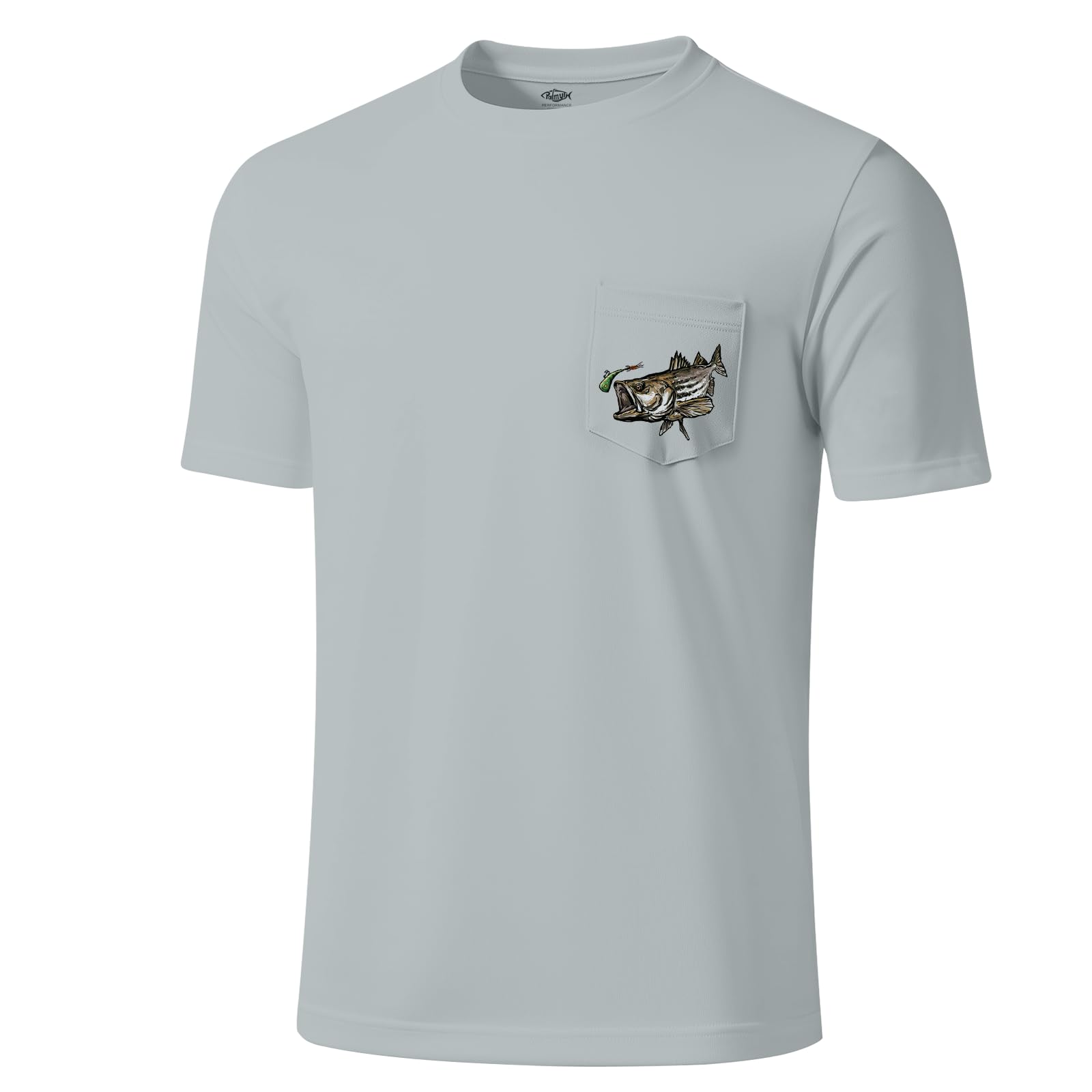 Palmyth Fishing Shirts for Men Short Sleeve Sun Protection T-Shirts UPF 50+ Rash Guard Tee