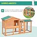 PawHut Conejera para Exterior Madera 145x46x85 (LxAnxAl) Jaula para Conejos y Animales...