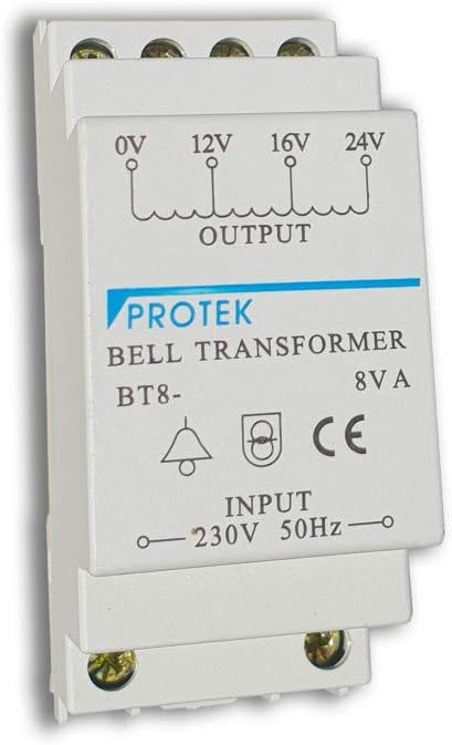 PROTEK Bell Transformer 24V Din Rail Mount Two Module BT8-24 Video Live Door Bell