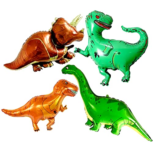 Giant Dinosaur Balloon Foil Set - 51 Inch, Large Dinosaur Balloons for Birthday Party | Dino Balloons for Dinosaur Party Decorations | Dinosaur Birthday Balloons | Dinosaur Birthday Party Supplies