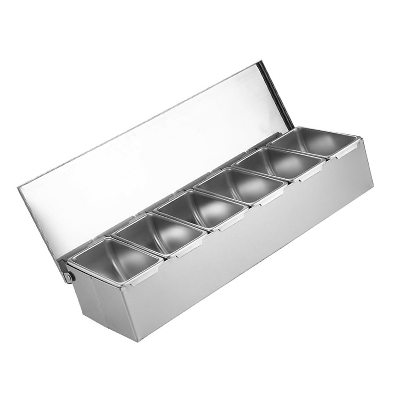 APGLSXY 4 Compartment Nonrust Steel Seasonings Holder Food Safe Materials Kitchen Counter Organizers with Secure Grips Design Nonslip Seasonings Storage Container