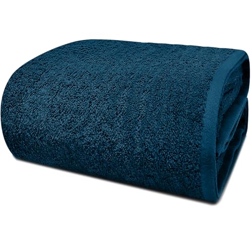 DAN RIVER Pack of 1 Oversized Bath Sheet, 40 x 80 Inches, Blue Opal