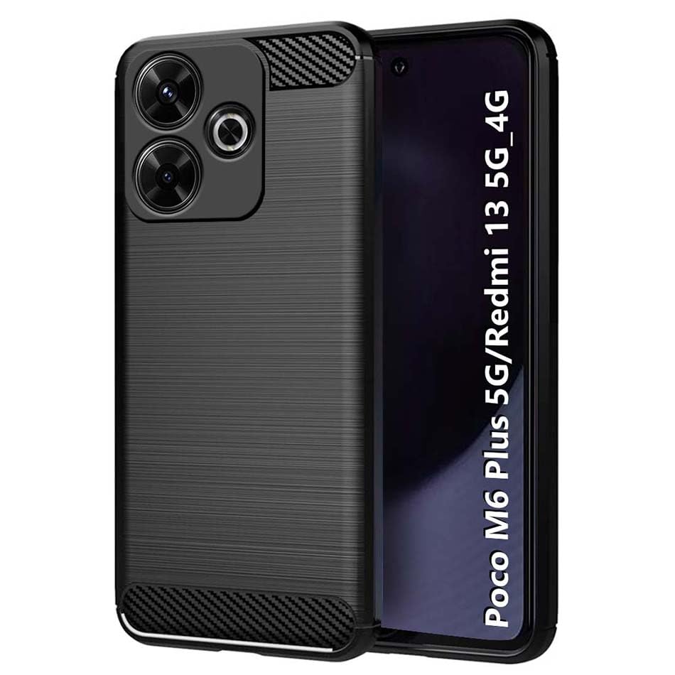 Fashionury Back Cover for Poco M6 Plus 5G / Redmi 13 5G / 4G | Hybrid Protection | Anti-Slip Grip | Rubber TPU Stylish Back Case for Poco M6 Plus 5G / Redmi 13 5G / 4G (Black) (B0D9NQVWG4) Amazon Price History, Amazon Price Tracker