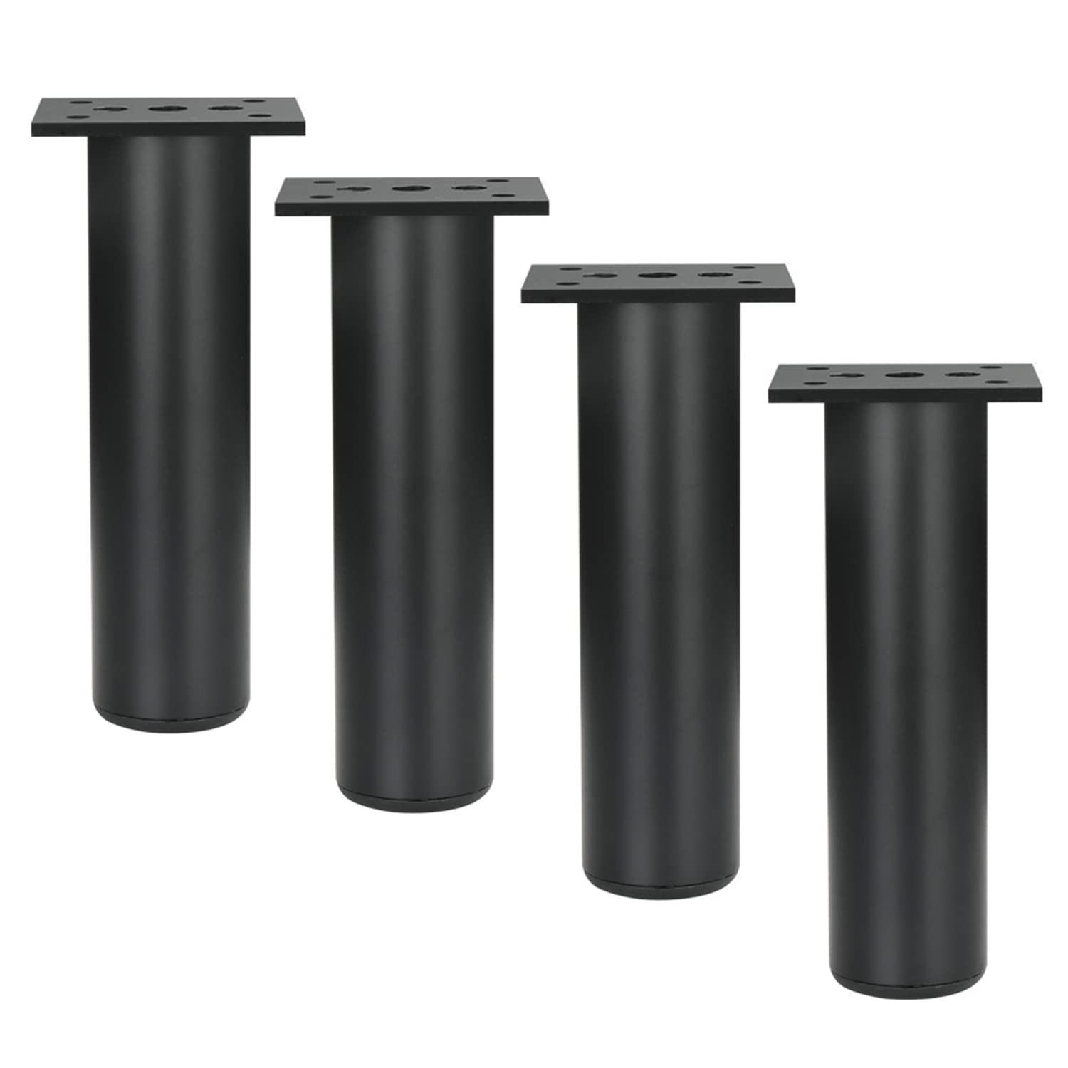 Qrity Aluminium Alloy Furniture Legs, Pack of 4, 180 mm Height Replacement Feet Support Legs for Furniture Table Sofa Bed Desk, Black