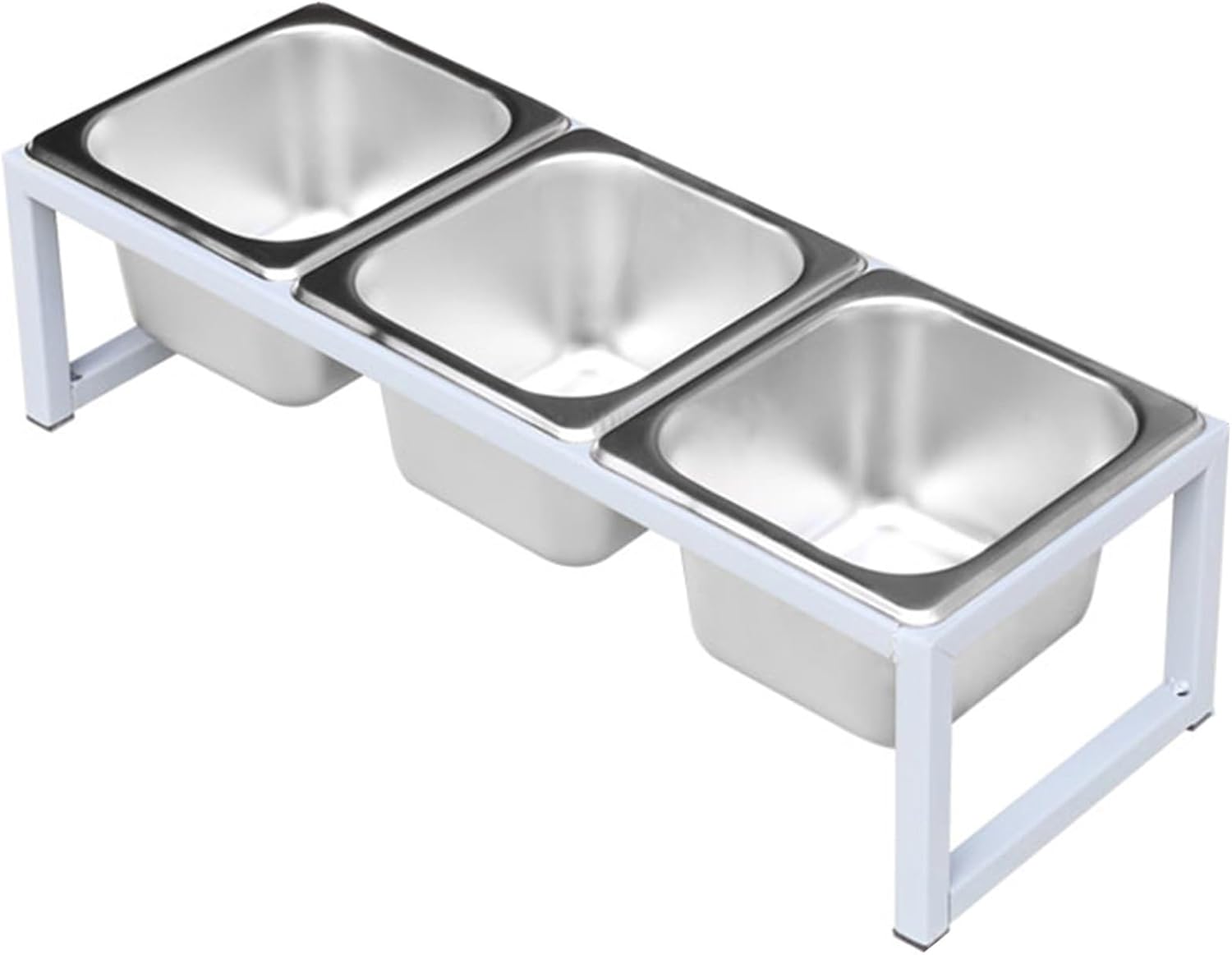 Commercial Spice Rack Organizer, Condiment Dispenser Set for Kitchen & Buffet, Seasoning Sauce & Jam Container Storage, 49.5x18.5x13.5cm, Silver