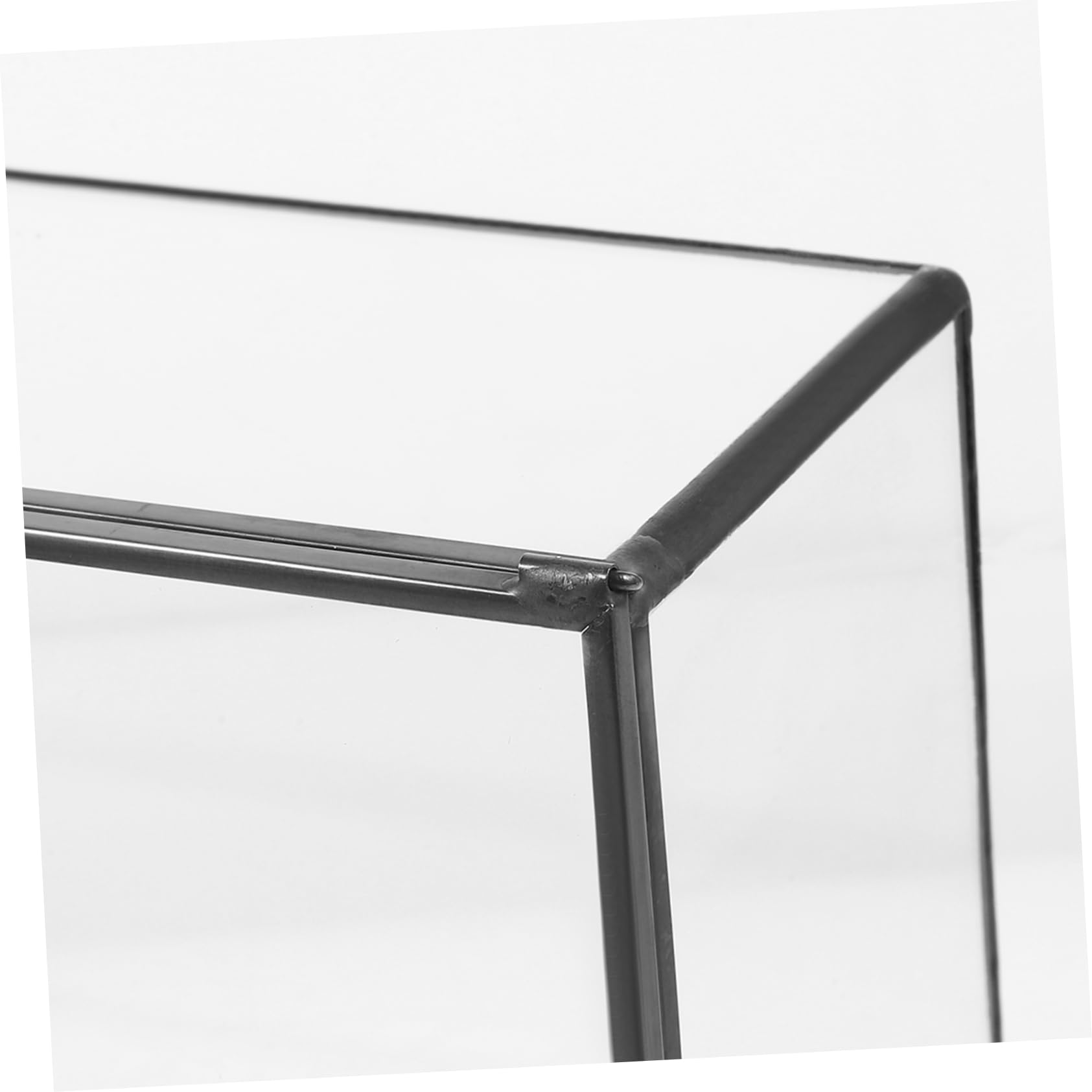 Abaodam Ökologische Mikrolandschaft Glas Terrarium Metallhalterung Für Tischpflanzen Moos Terrarium Für Wohnzimmer Schlafzimmer Badezimmer 145x80x195mm Transparent