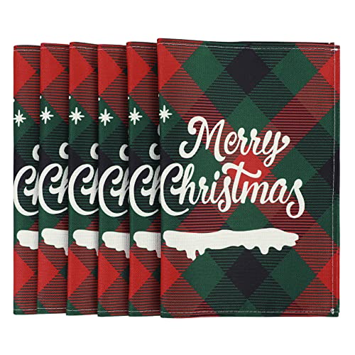 Image of Placemats Set of 6 Christmas Kitchen Table Mats Set of 4 Christmas Marble Kitchen Accessories Non Slip Placemats Reindeer Set of 6