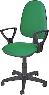 Topsit T20 Bürostuhl, Stuhl mit Armlehnen für Home Office, ergonomischer Bürostuhl, höhenverstellbarer Stuhl, verstellbare Rückenlehne, gepolsterter Sitz und Rückenlehne, Schreibtischstuhl (Grün)