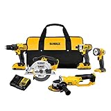 DEWALT 20V MAX Combo Kit, Compact 5-Tool (DCK521D2)