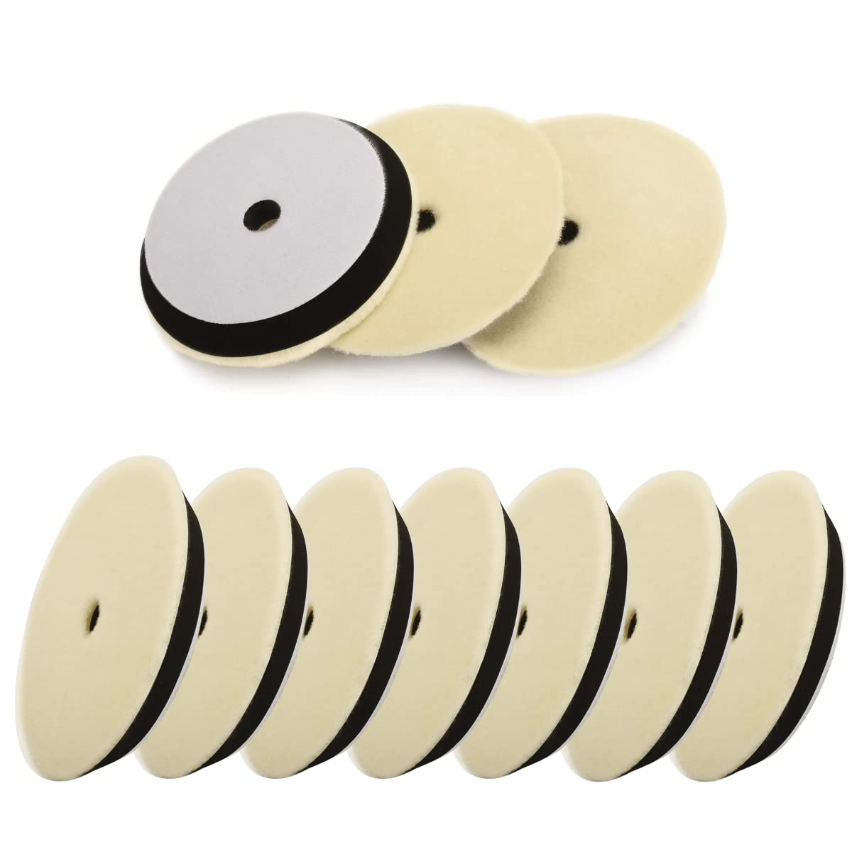 Amazon.co.jp: GreenAuto ポリッシャー用 バフ 150mm ウールバフ 10個